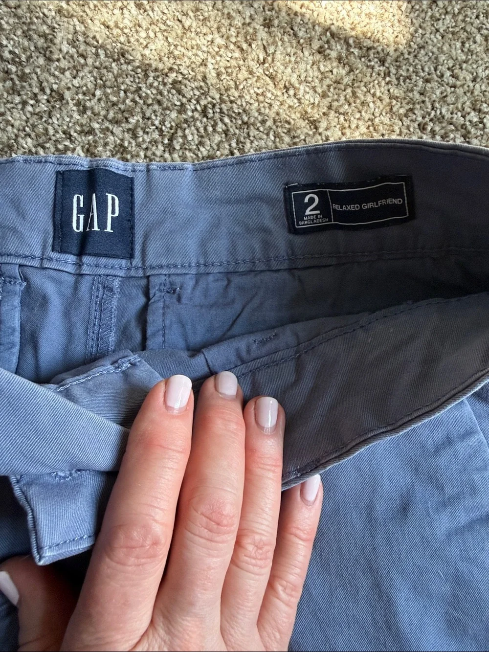 GAP Slate Blue Cotton Shorts - Picture 2 of 3